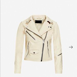AllSaints Riley Leather Biker Jacket US 2 EUC
